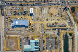Aerial view of Veteran's parkway