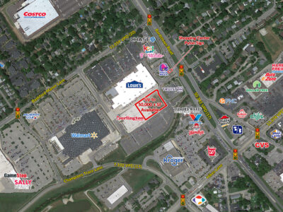 Site plan map of Burlington construction