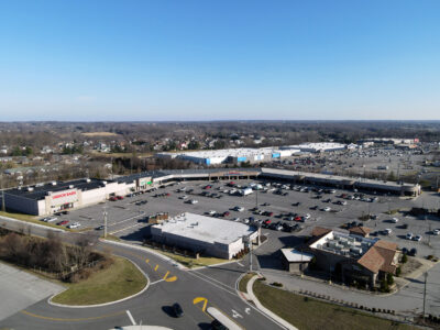 Aerial view of a development site of Hogan real estate in Louisville, Ky